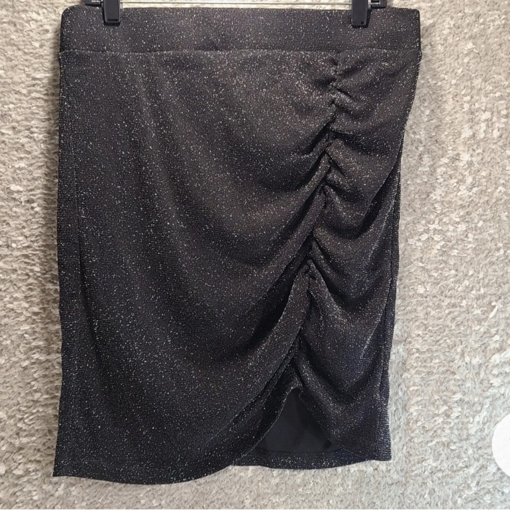 Torrid At The Knee Glitter Knit Cinched Bodycon Skirt Plus Size 1